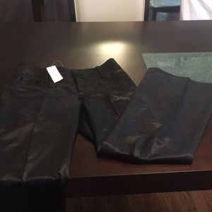 Banana republic black satin flared-leg pants